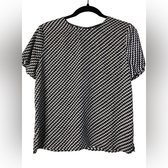 Banana Republic Factory Blue and White Lightweight Short Sleeve Top Size Small - Picture 1 of 7